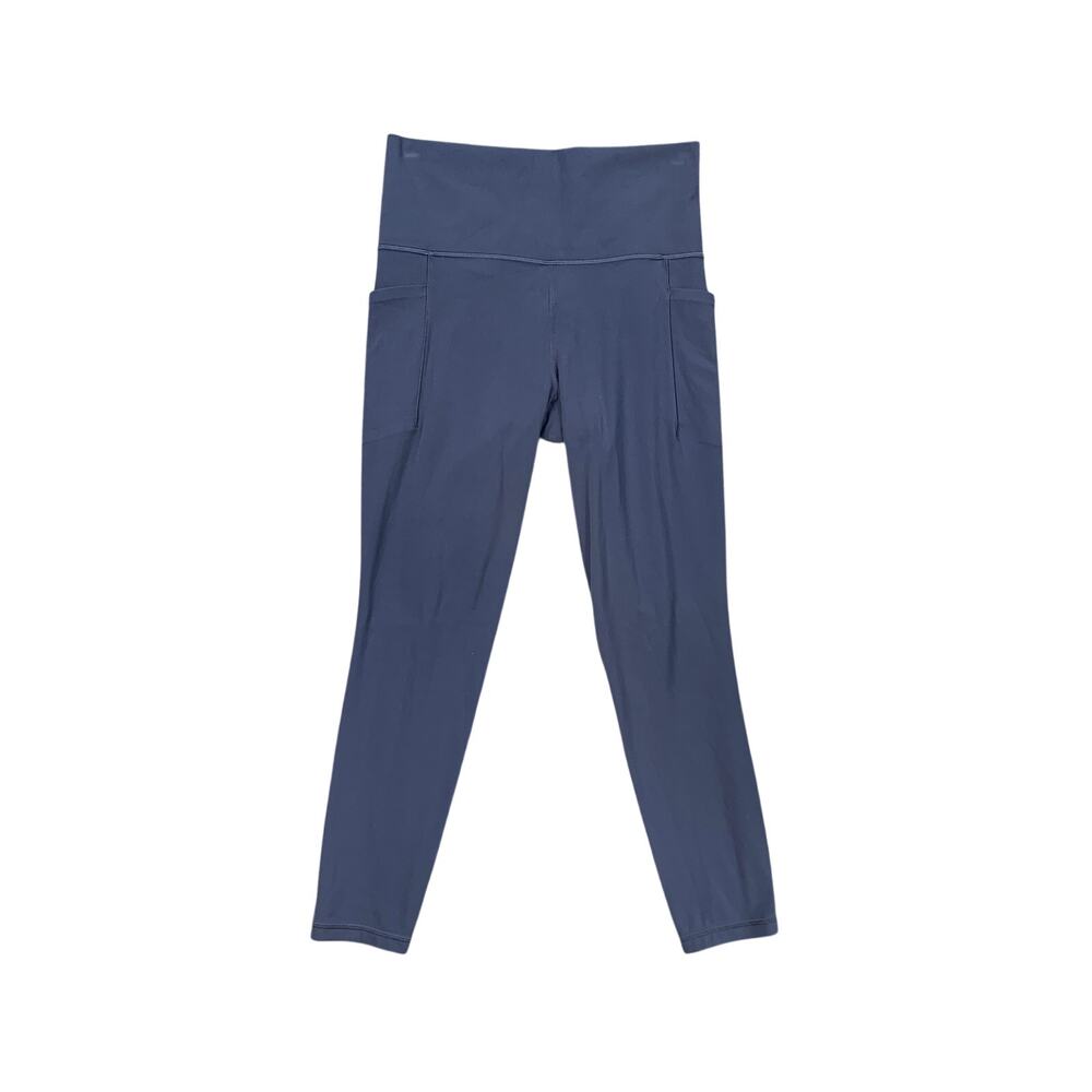 Athleta Leggings Womens S Small Blue Gray Salutation Stash High Rise 7/8 Yoga